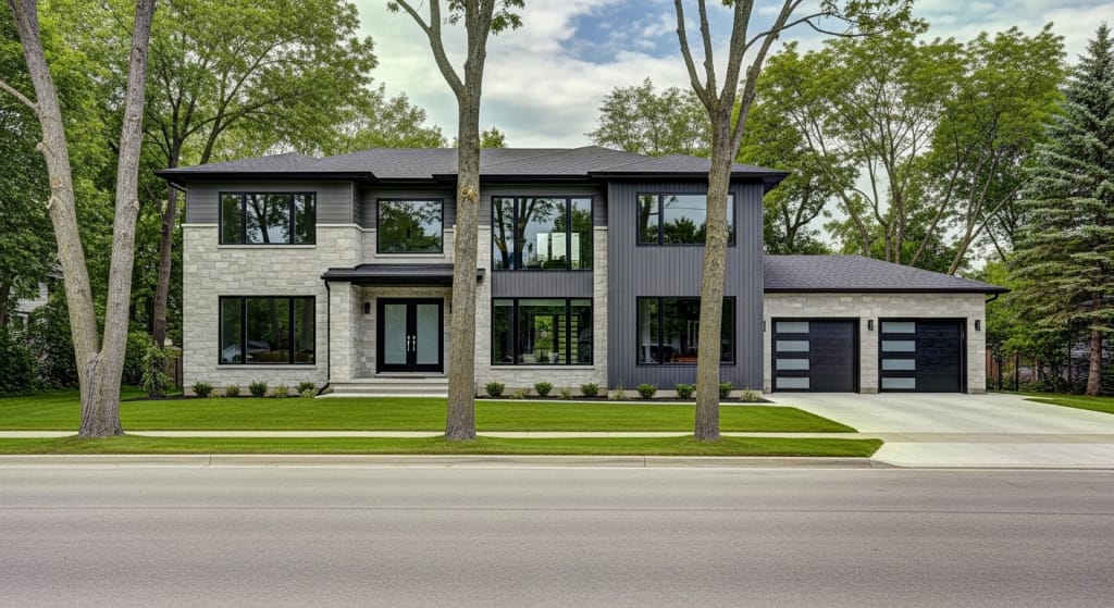 Custom brick home built by Mighton Construction in Wasaga Beach