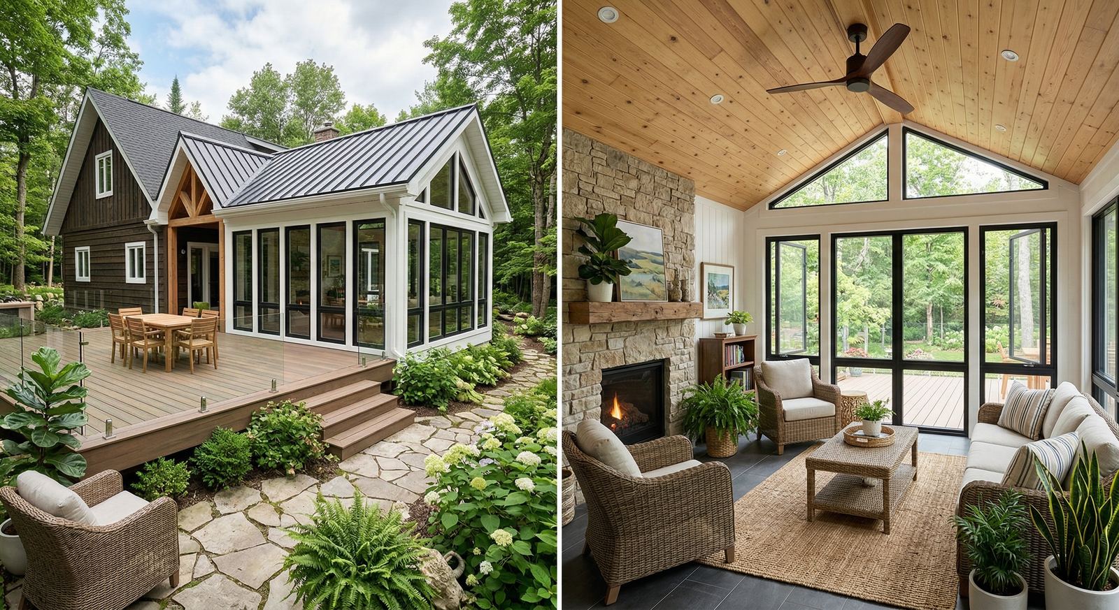 Sunroom addition in Wasaga Beach by Mighton Construction