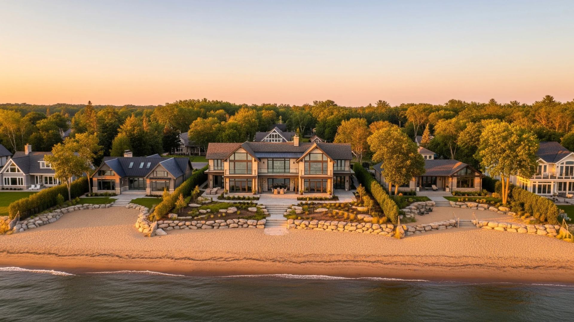 Custom waterfront home in Wasaga Beach by Mighton Construction