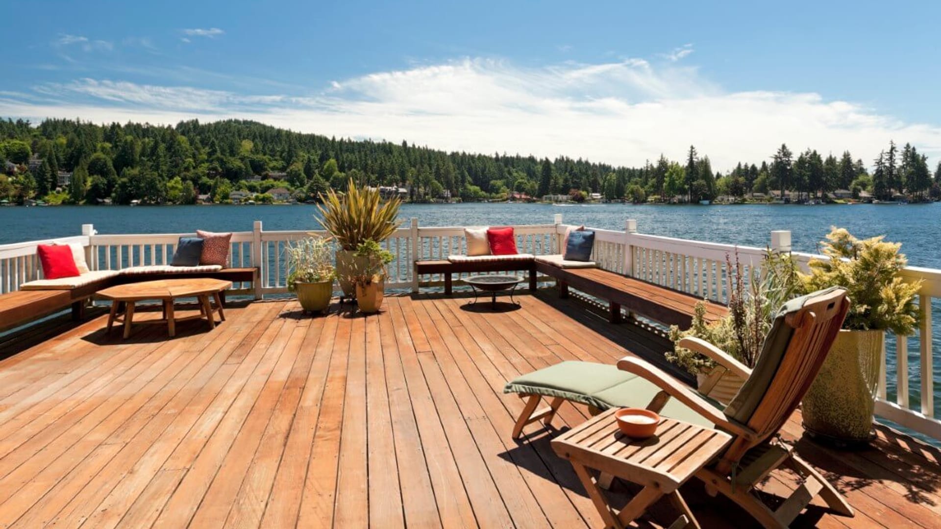 Premium composite deck and outdoor living space by Mighton Construction in South Georgian Bay