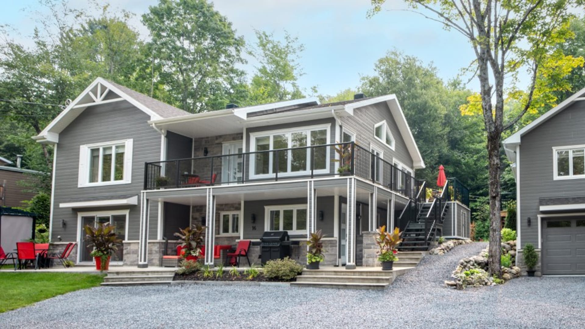 Home addition and detached garage build in South Georgian Bay by Mighton Construction